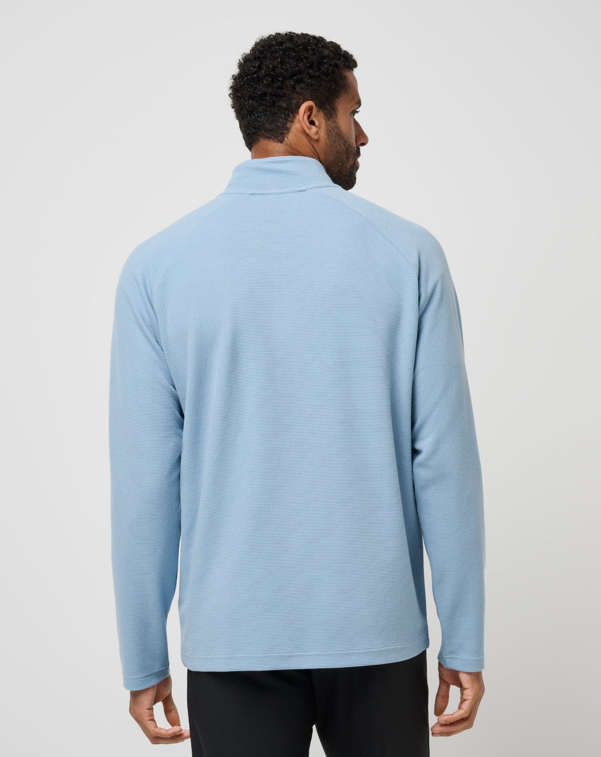 TravisMathew | Performance Waffle Quarter Zip - Dusty Blue