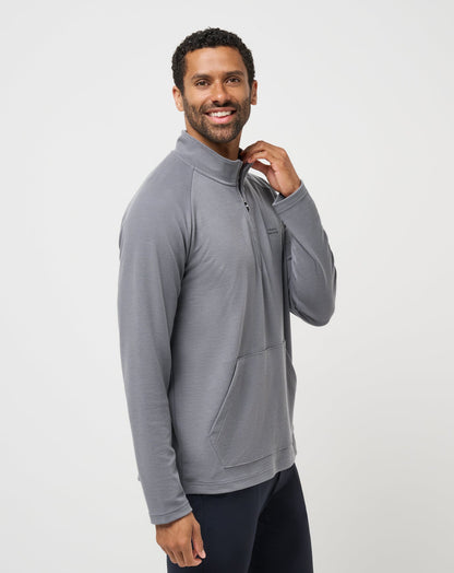TravisMathew | Performance Waffle Quarter Zip - Quiet Shade