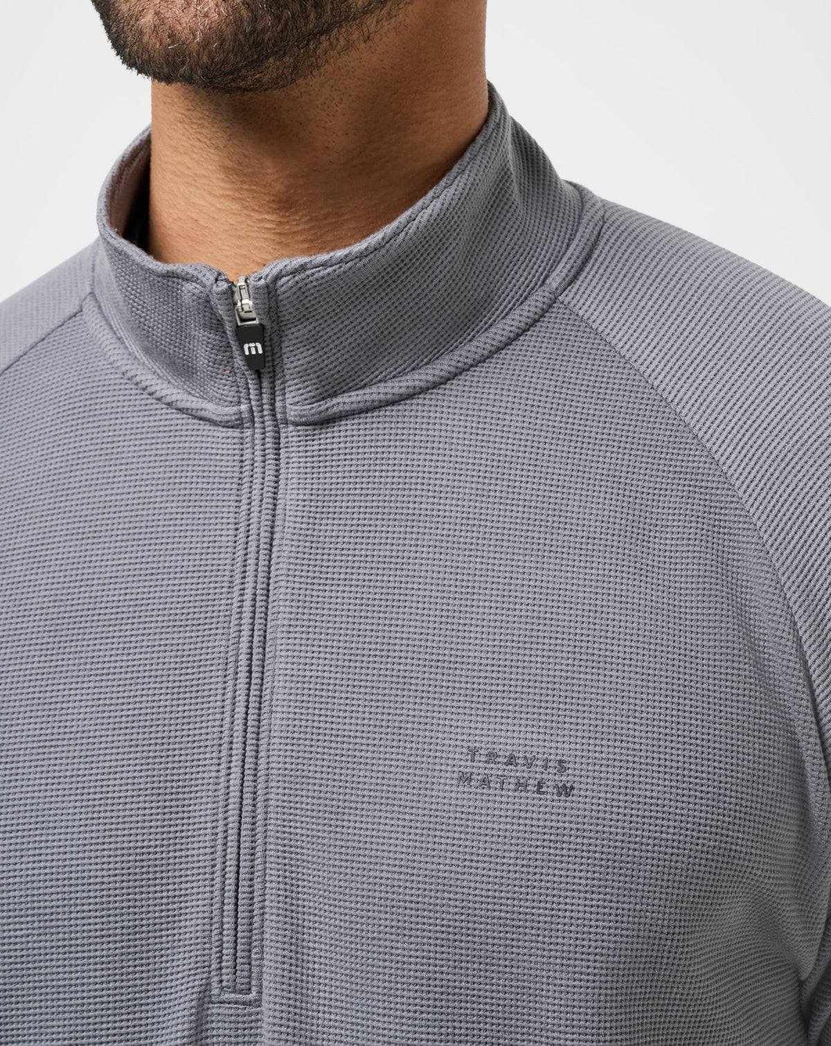 TravisMathew | Performance Waffle Quarter Zip - Quiet Shade