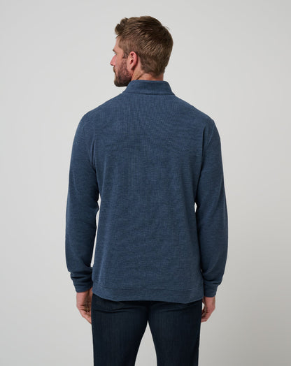 TravisMathew | Cloud Sweater Quarter Zip - Heather Navy