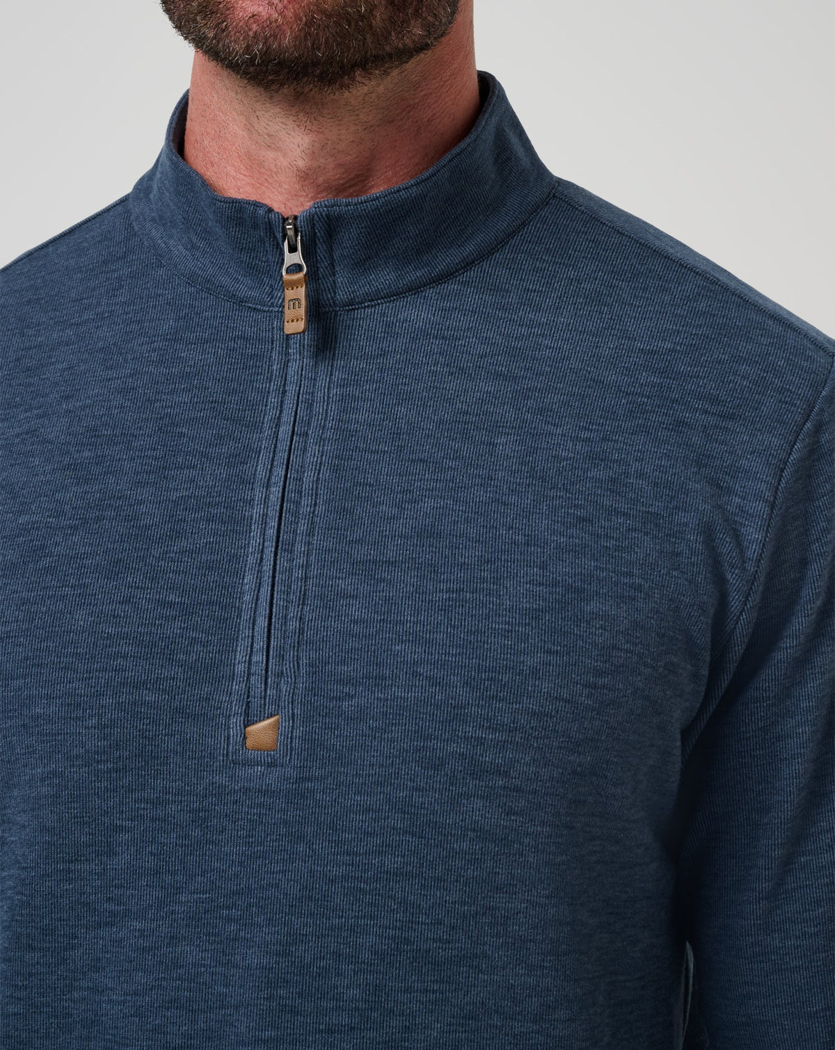 TravisMathew | Cloud Sweater Quarter Zip - Heather Navy