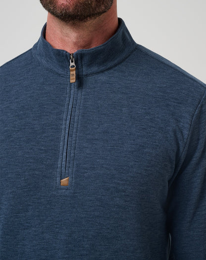 TravisMathew | Cloud Sweater Quarter Zip - Heather Navy