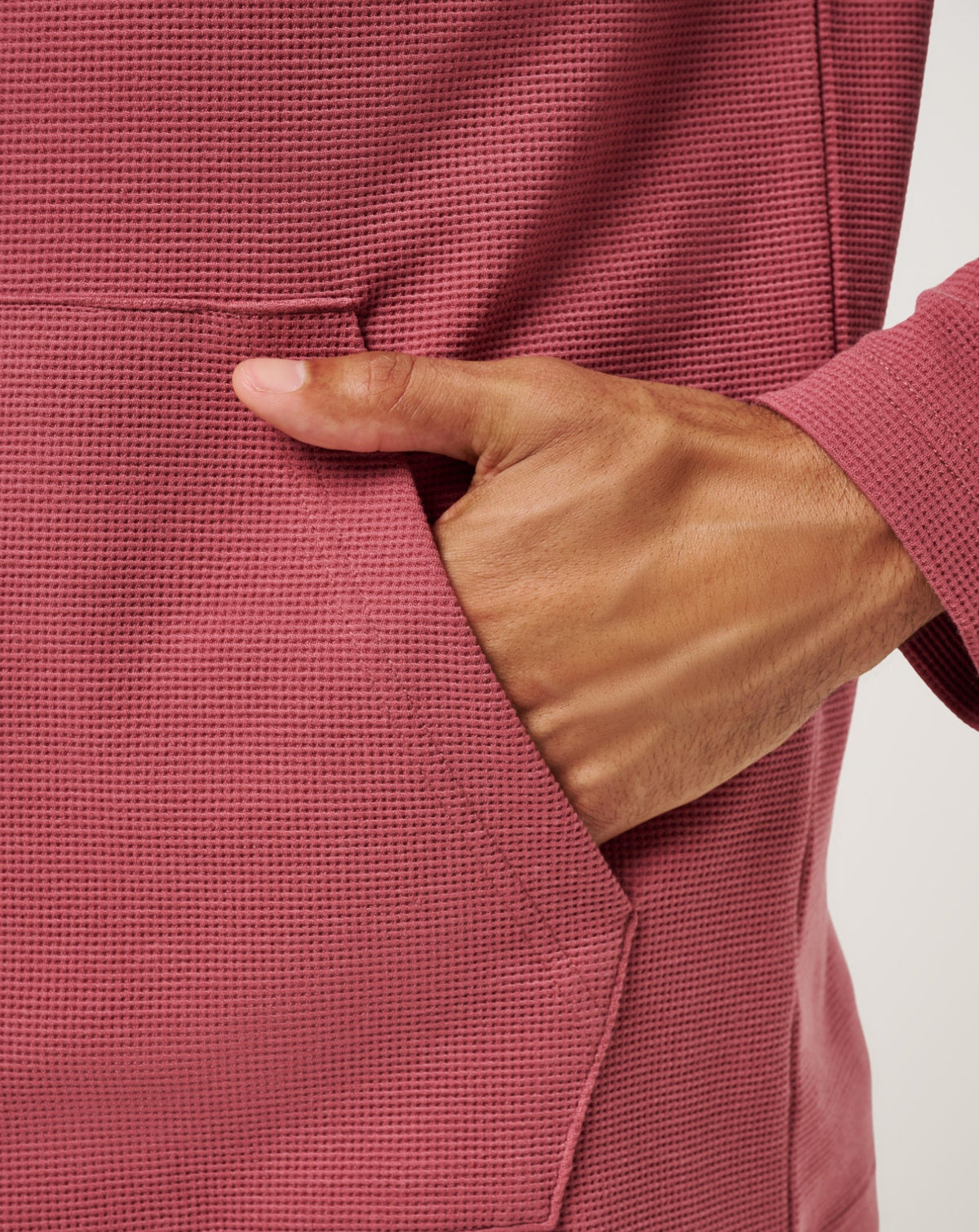 TravisMathew | Performance Waffle Quarter Zip - Roan Rouge