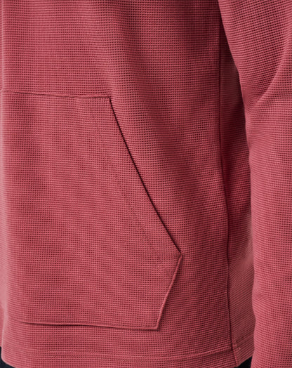 TravisMathew | Performance Waffle Quarter Zip - Roan Rouge
