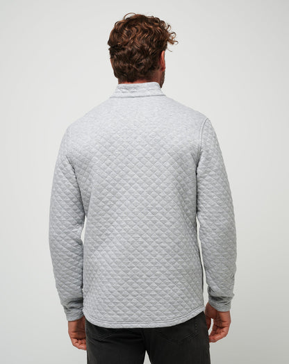 TravisMathew | Transatlantic Quarter Zip - Heather Light Grey