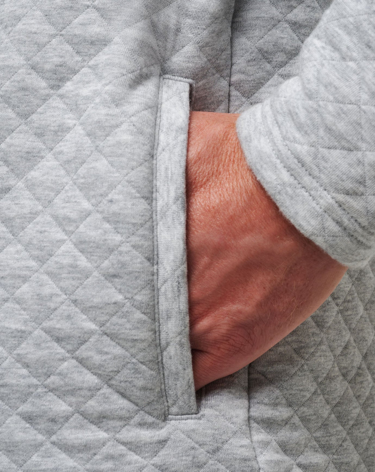 TravisMathew | Transatlantic Quarter Zip - Heather Light Grey