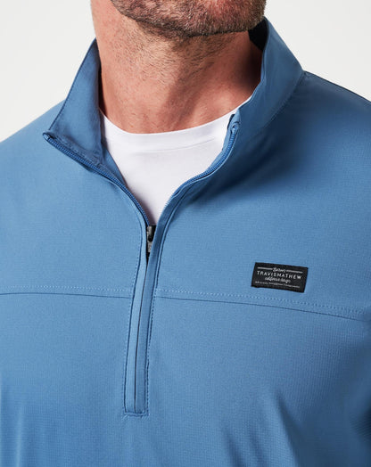 TravisMathew | Wanderlust Quarter Zip - Copen Blue