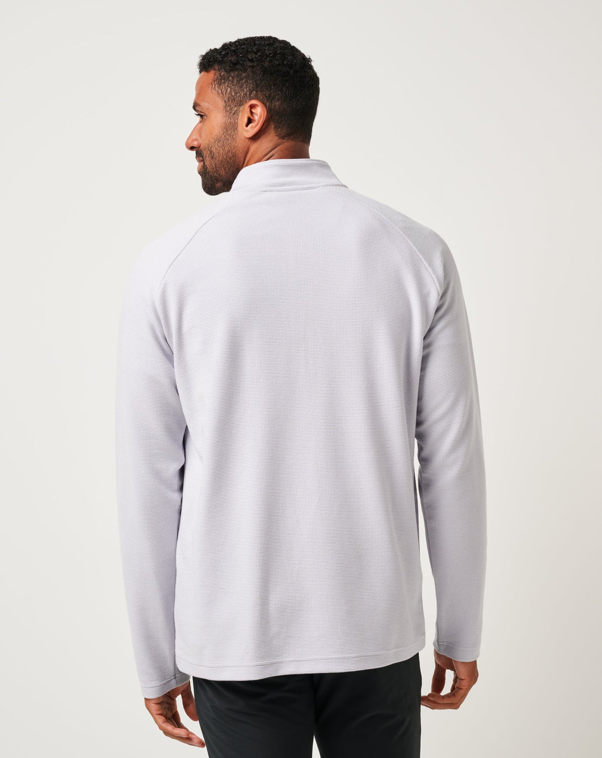 TravisMathew | Performance Waffle Quarter Zip - Heather Light Grey