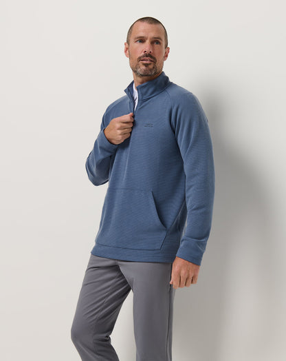 TravisMathew | Performance Waffle Quarter Zip - Bering Sea