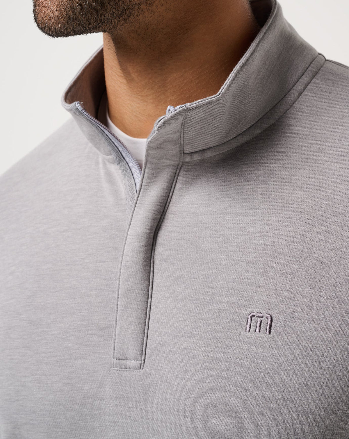 TravisMathew | Cloud Quarter Zip 2.0 - Heather Medium Grey