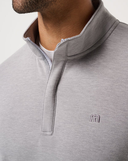 TravisMathew | Cloud Quarter Zip 2.0 - Heather Medium Grey