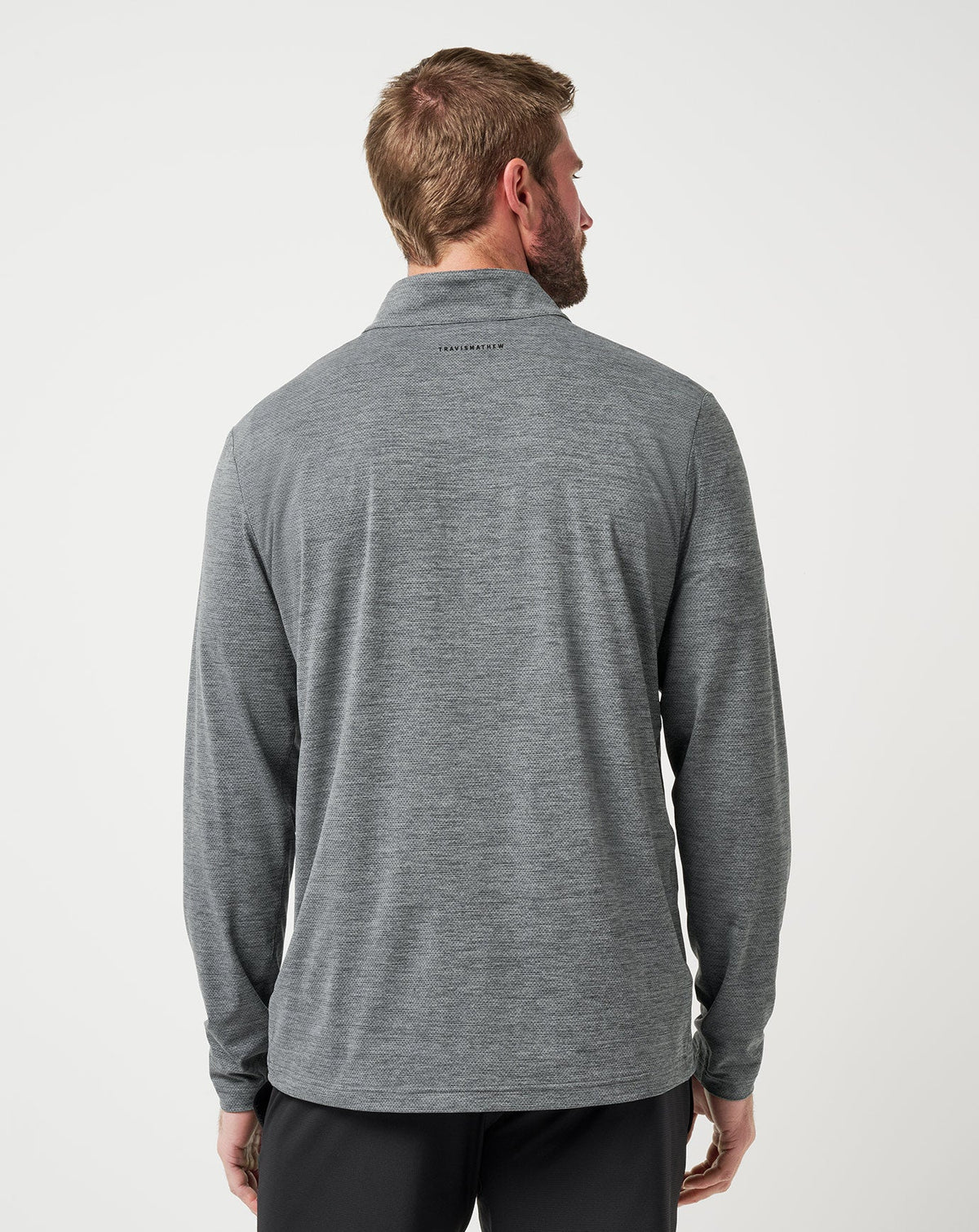 TravisMathew | Heater Pro Quarter Zip - Heather Grey