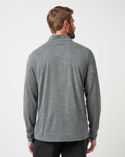 TravisMathew | Heater Pro Quarter Zip - Heather Grey