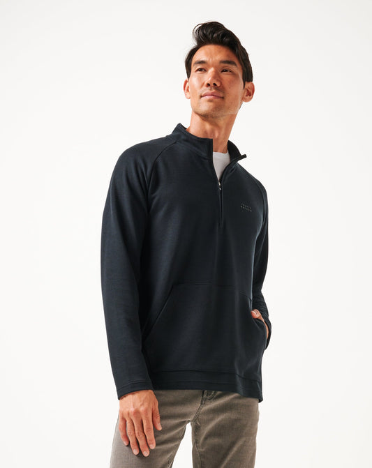 TravisMathew | Performance Waffle Quarter Zip - Black