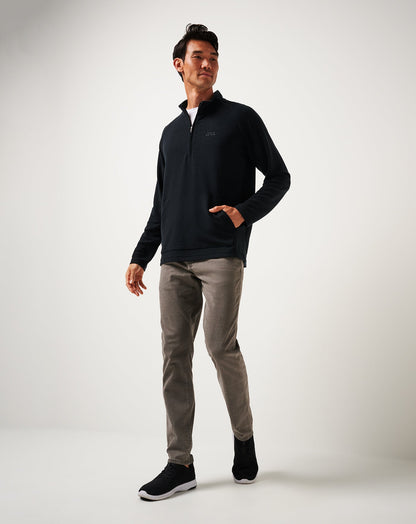 TravisMathew | Performance Waffle Quarter Zip - Black