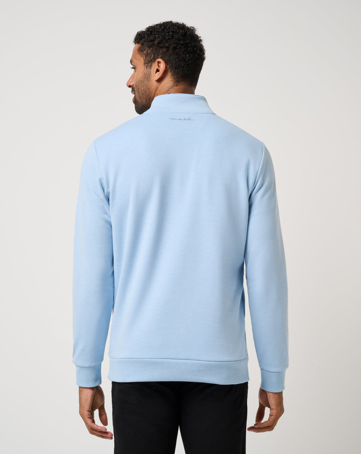 TravisMathew | Cloud Quarter Zip 2.0 - Heather Powder Blue