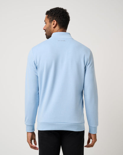 TravisMathew | Cloud Quarter Zip 2.0 - Heather Powder Blue