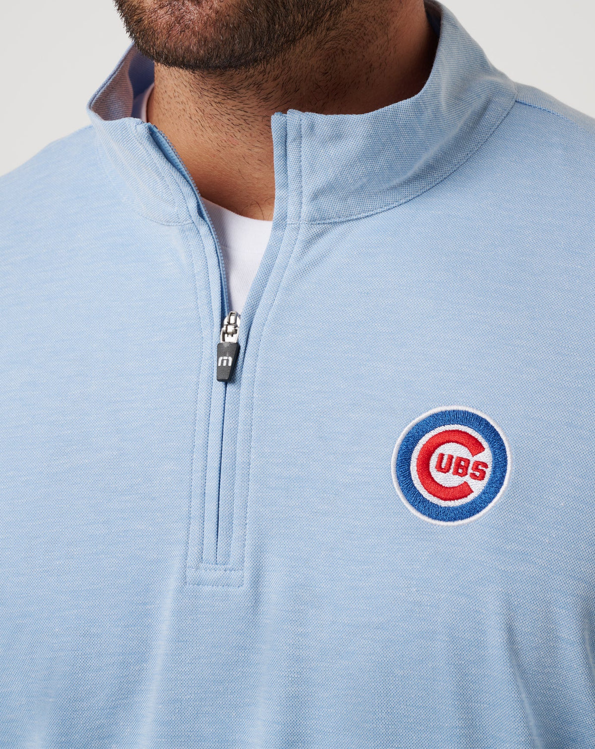 TravisMathew | Chicago Cubs Time To Tailgate Quarter Zip - Heather Blue