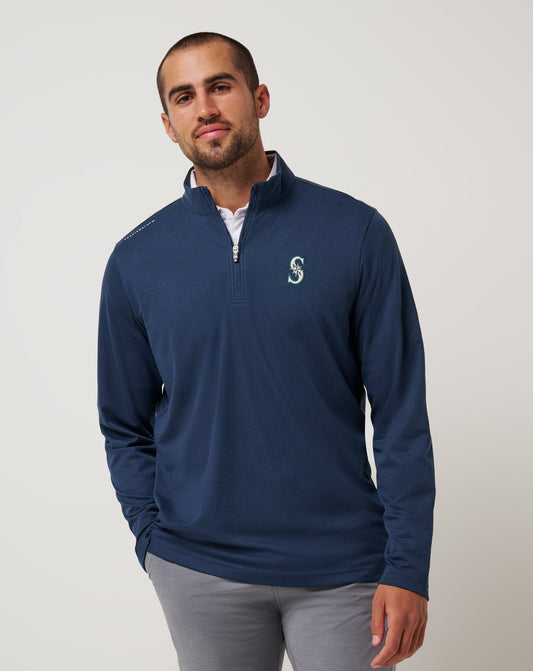 TravisMathew | Seattle Mariners Time To Tailgate Quarter Zip - Navy