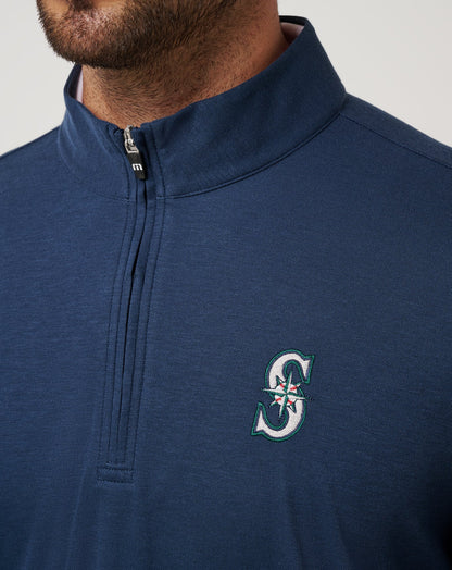 TravisMathew | Seattle Mariners Time To Tailgate Quarter Zip - Navy