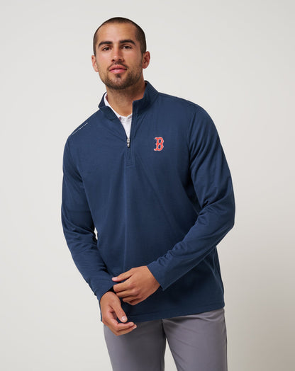 TravisMathew | Boston Red Sox Time To Tailgate Quarter Zip - Navy