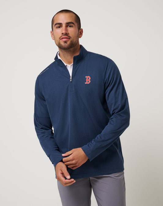 TravisMathew | Boston Red Sox Time To Tailgate Quarter Zip - Navy