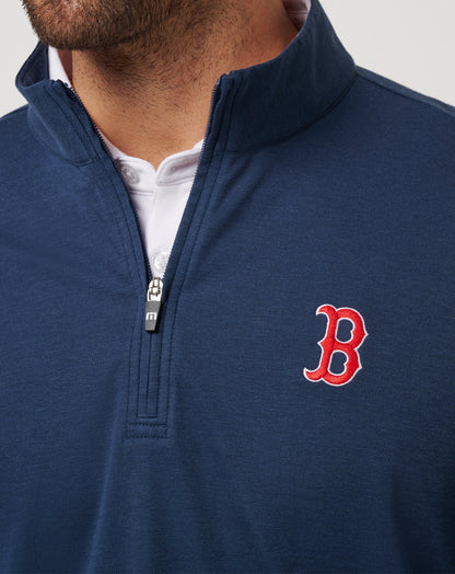 TravisMathew | Boston Red Sox Time To Tailgate Quarter Zip - Navy