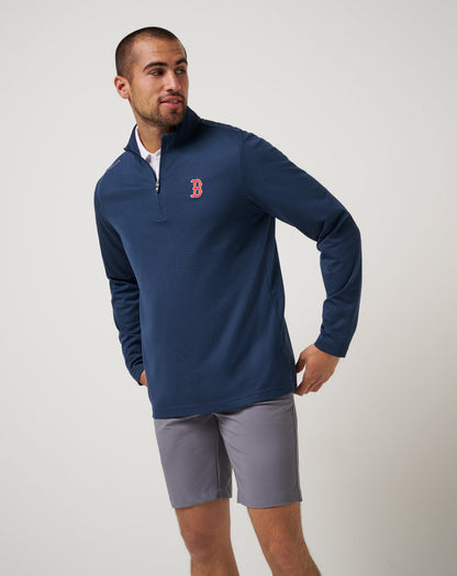 TravisMathew | Boston Red Sox Time To Tailgate Quarter Zip - Navy