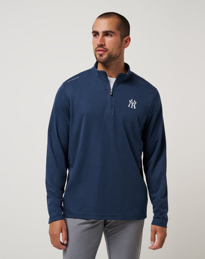 TravisMathew | New York Yankees Time To Tailgate Quarter Zip - Navy
