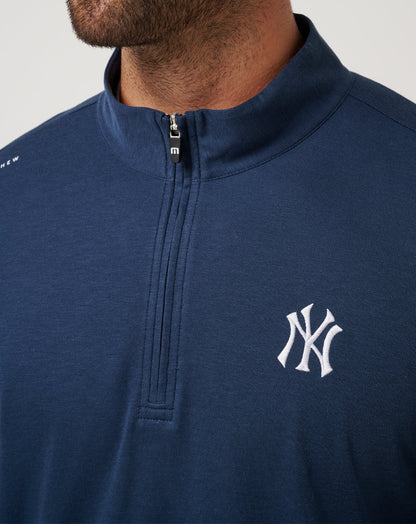 TravisMathew | New York Yankees Time To Tailgate Quarter Zip - Navy