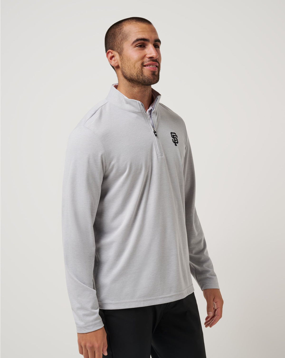 TravisMathew | San Francisco Giants Time To Tailgate Quarter Zip - Heather Grey