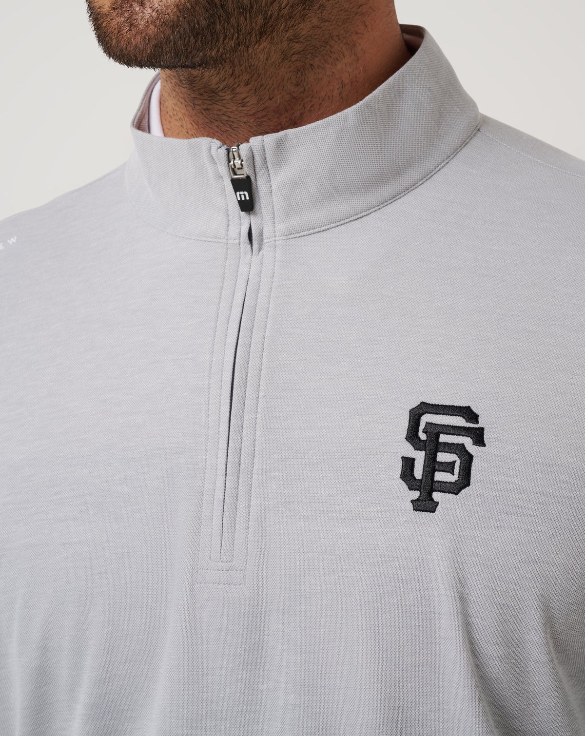 TravisMathew | San Francisco Giants Time To Tailgate Quarter Zip - Heather Grey