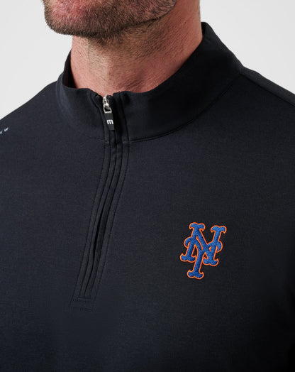 TravisMathew | New York Mets Time To Tailgate Quarter Zip - Black