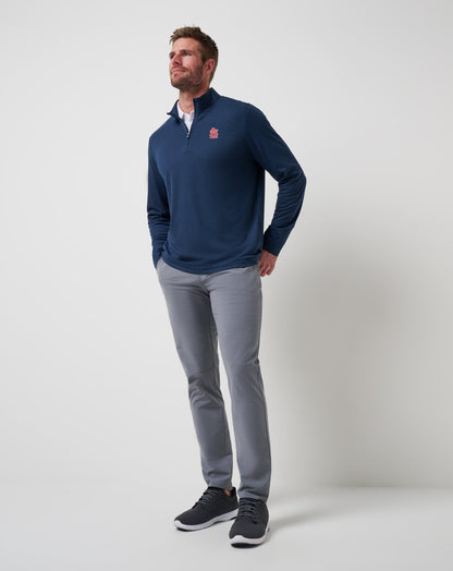 TravisMathew | St Louis Cardinals Time To Tailgate Quarter Zip - Navy
