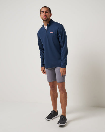 TravisMathew | Atlanta Braves Time To Tailgate Quarter Zip - Navy