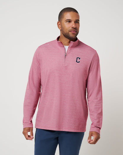 TravisMathew | Cleveland Guardians Time To Tailgate Quarter Zip - Heather Red