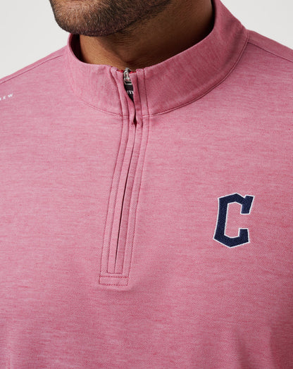 TravisMathew | Cleveland Guardians Time To Tailgate Quarter Zip - Heather Red