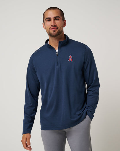TravisMathew | Los Angeles Angels Time To Tailgate Quarter Zip - Navy