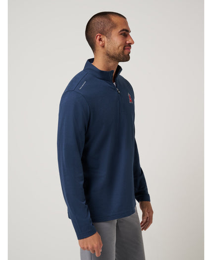 TravisMathew | Los Angeles Angels Time To Tailgate Quarter Zip - Navy