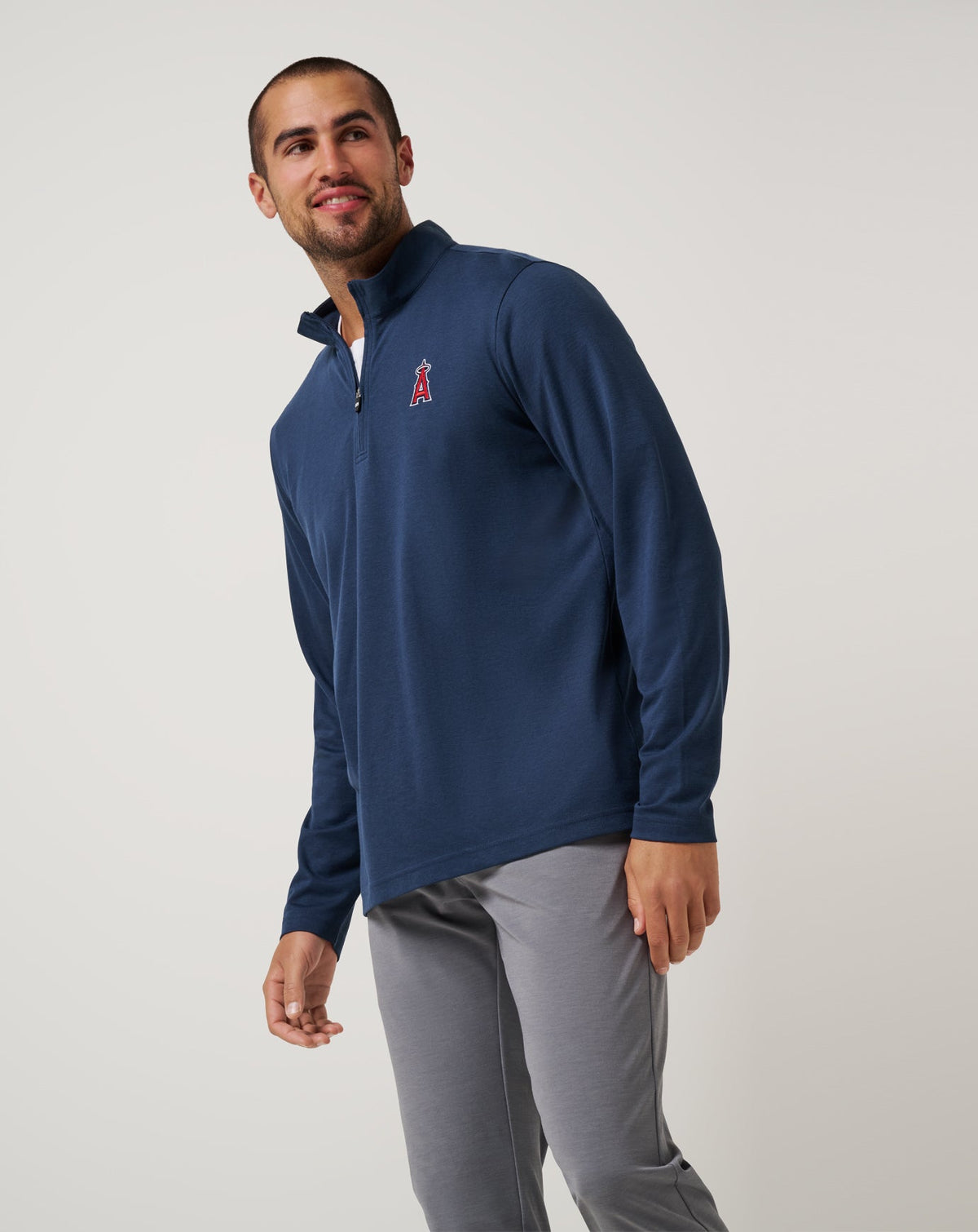 TravisMathew | Los Angeles Angels Time To Tailgate Quarter Zip - Navy