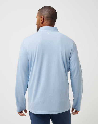 TravisMathew | Minnesota Twins Time To Tailgate Quarter Zip - Heather Blue