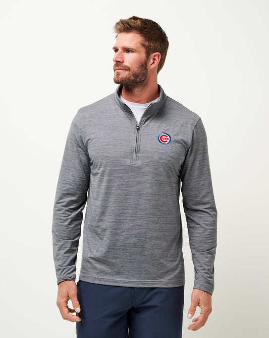 TravisMathew | Chicago Cubs The Heater Quarter Zip - Sleet/Quiet Shade