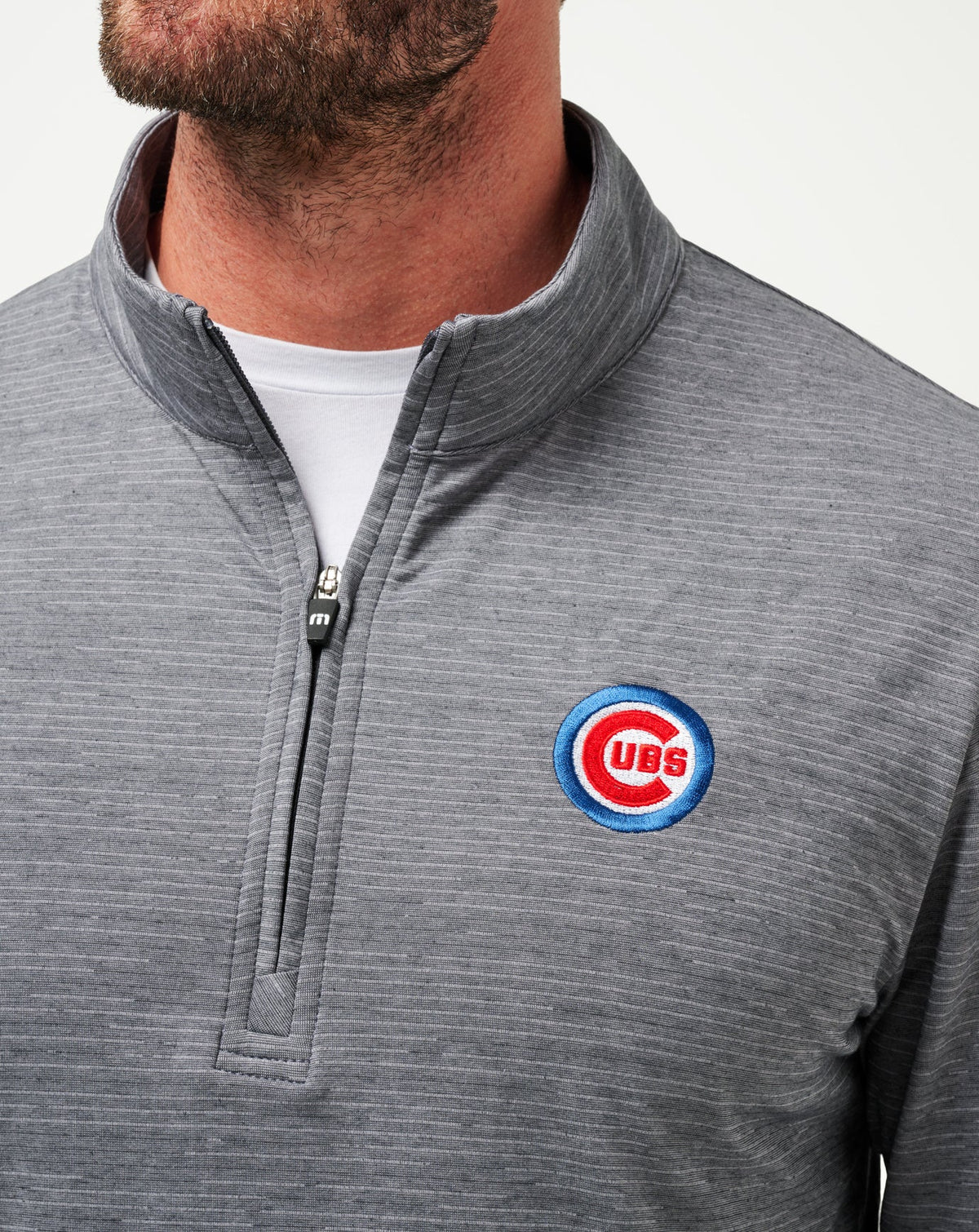TravisMathew | Chicago Cubs The Heater Quarter Zip - Sleet/Quiet Shade