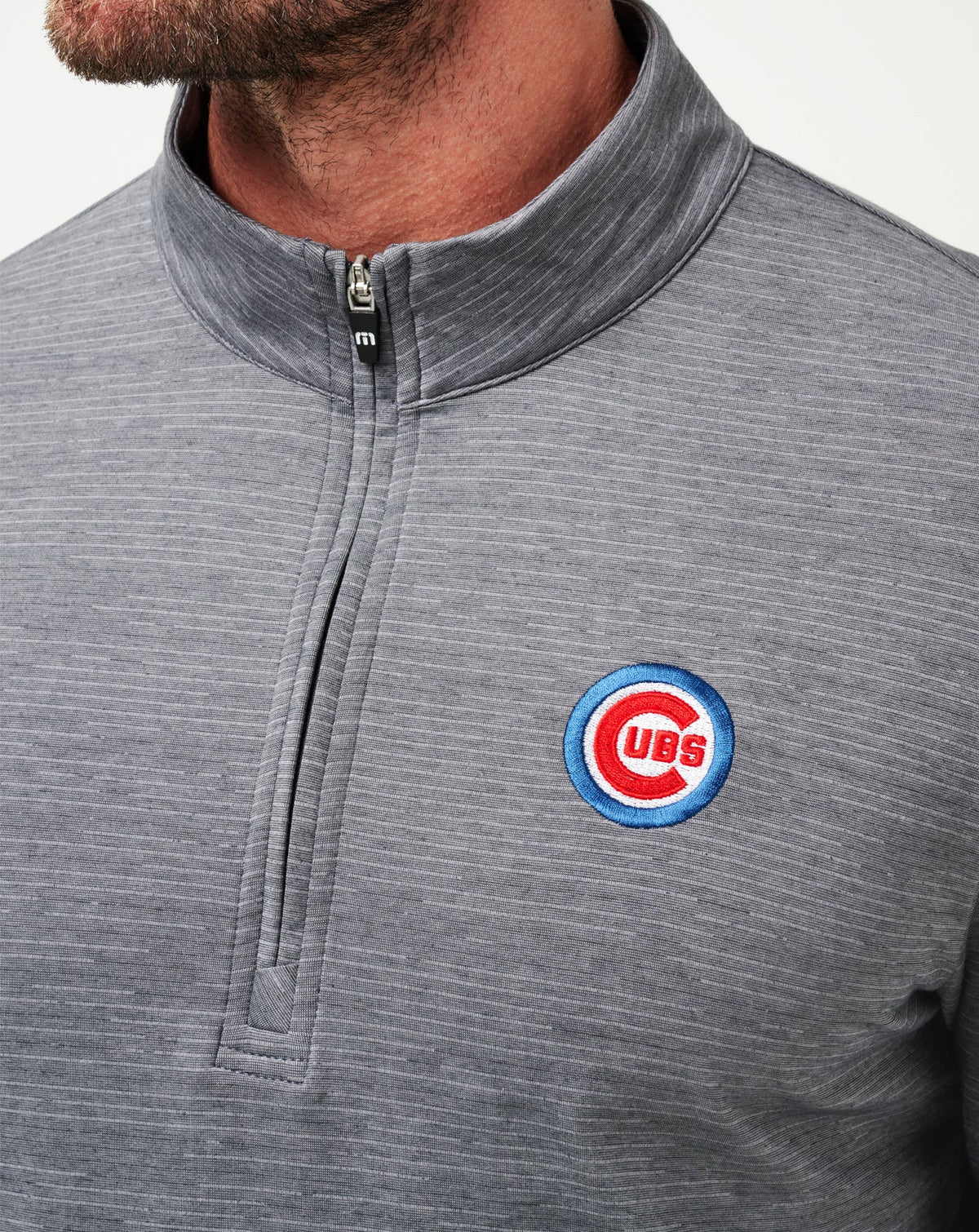 TravisMathew | Chicago Cubs The Heater Quarter Zip - Sleet/Quiet Shade