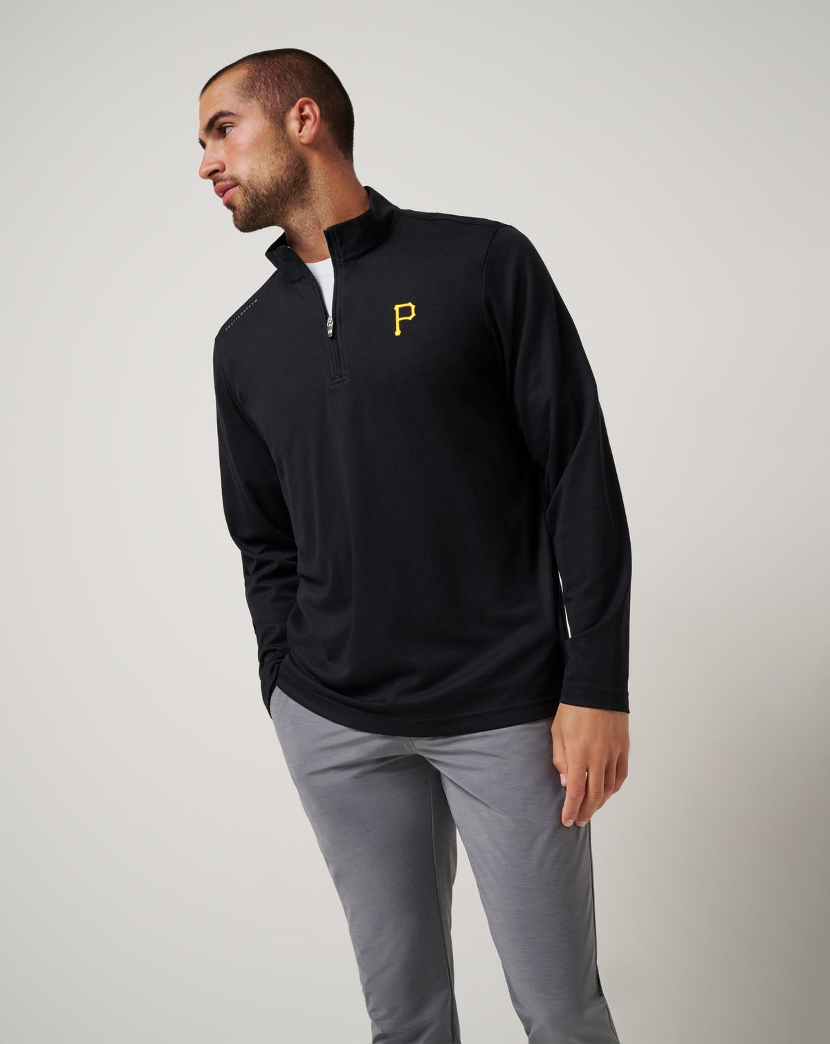 TravisMathew | Pittsburgh Pirates Time To Tailgate Quarter Zip - Black