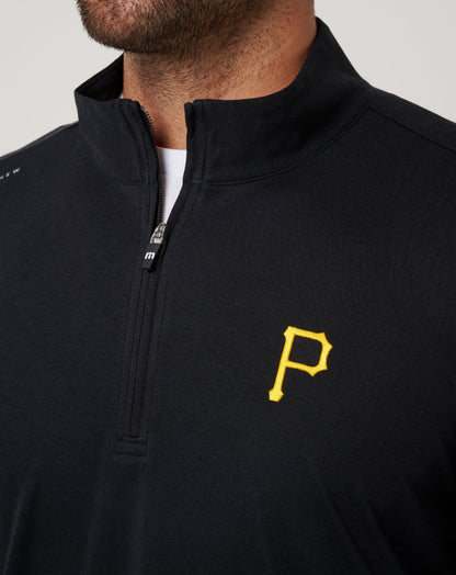 TravisMathew | Pittsburgh Pirates Time To Tailgate Quarter Zip - Black