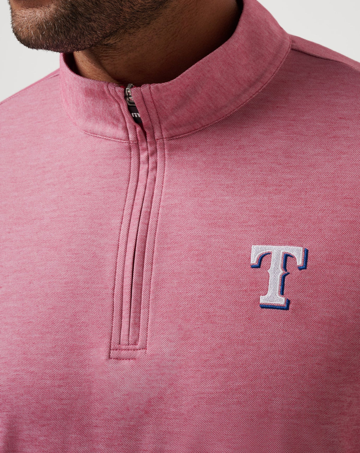 TravisMathew | Texas Rangers Time To Tailgate Quarter Zip - Heather Red