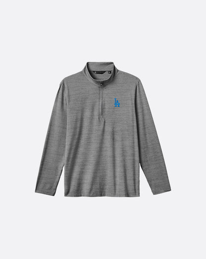 TravisMathew | Los Angeles Dodgers The Heater Quarter Zip - Sleet/Quiet Shade