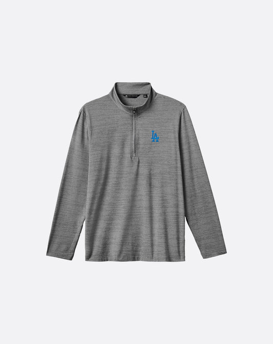 TravisMathew | Los Angeles Dodgers The Heater Quarter Zip - Sleet/Quiet Shade