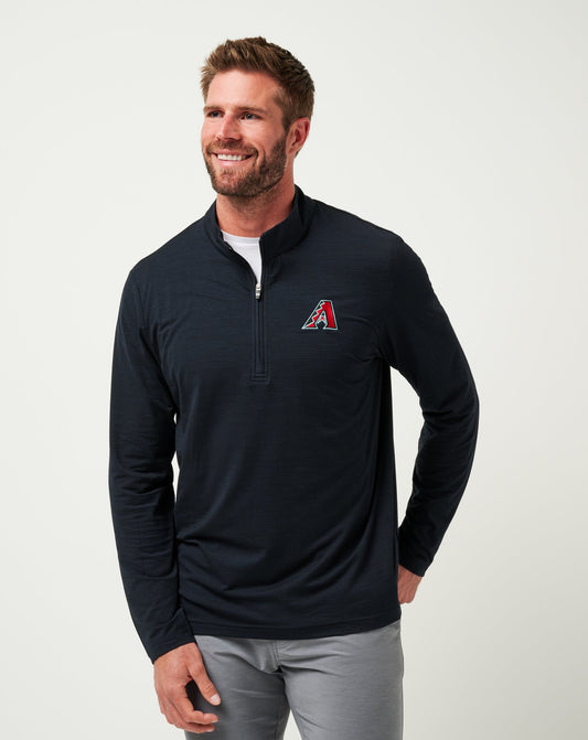 TravisMathew | Arizona Diamondbacks The Heater Quarter Zip - Black